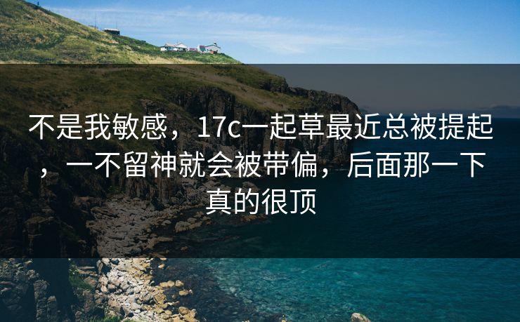 不是我敏感，<strong>17C</strong>一起草最近总被提起，一不留神就会被带偏，后面那一下真的很顶